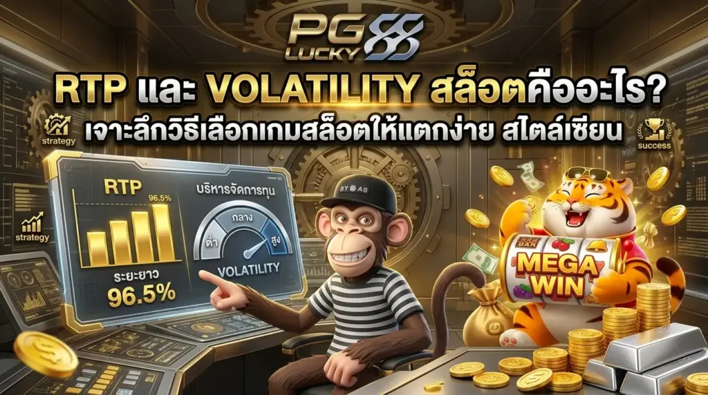 RTP และความผันผวน (Volatility) สล็อตคืออะไร? เจาะลึกวิธีเลือกเกมสล็อตให้แตกง่าย สไตล์เซียน